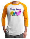 Happy Easter Peepers Adult Raglan Shirt-Mens-Tshirts-TooLoud-White-Gold-X-Small-Davson Sales