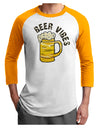 Beer Vibes Adult Raglan Shirt-Mens-Tshirts-TooLoud-White-Gold-X-Small-Davson Sales