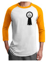 Number One Dad Award Ribbon Adult Raglan Shirt-Raglan Shirt-TooLoud-White-Gold-X-Small-Davson Sales