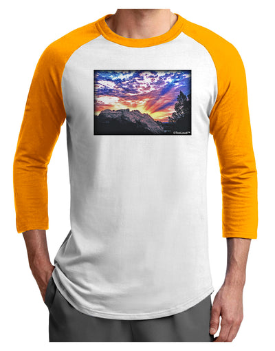 Colorado Rainbow Sunset Adult Raglan Shirt-Raglan Shirt-TooLoud-White-Gold-X-Small-Davson Sales