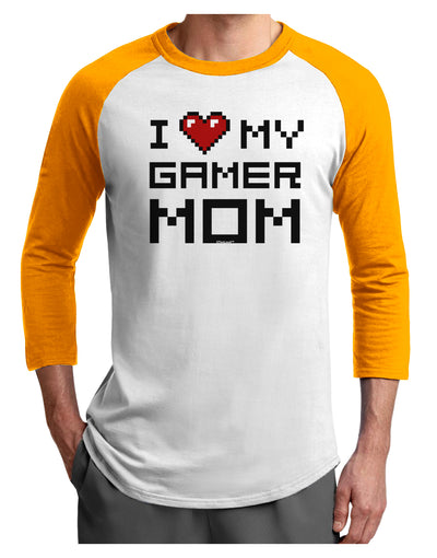 I Heart My Gamer Mom Adult Raglan Shirt by TooLoud-TooLoud-White-Gold-X-Small-Davson Sales