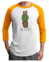 TooLoud On Point Cactus Adult Raglan Shirt-Mens-Tshirts-TooLoud-White-Gold-X-Small-Davson Sales