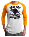 Best Dad in the Entire Universe - Galaxy Print Adult Raglan Shirt-Raglan Shirt-TooLoud-White-Gold-X-Small-Davson Sales