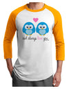 Owl Always Love You - Blue Owls Adult Raglan Shirt by TooLoud-TooLoud-White-Gold-X-Small-Davson Sales