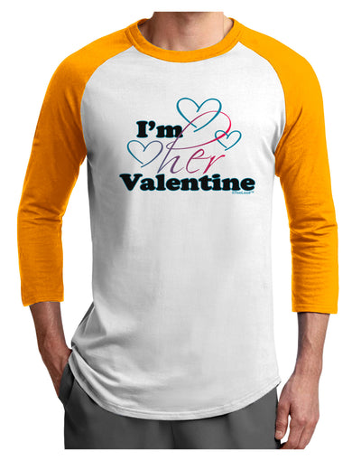 I'm HER Valentine Adult Raglan Shirt-Raglan Shirt-TooLoud-White-Gold-X-Small-Davson Sales