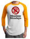 Meatless Mondays Adult Raglan Shirt by TooLoud-TooLoud-White-Gold-X-Small-Davson Sales