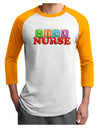 Nicu Nurse Adult Raglan Shirt-TooLoud-White-Gold-X-Small-Davson Sales