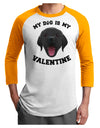 My Dog is my Valentine Black Adult Raglan Shirt