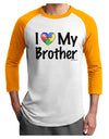 I Heart My Brother - Autism Awareness Adult Raglan Shirt by TooLoud-TooLoud-White-Gold-X-Small-Davson Sales