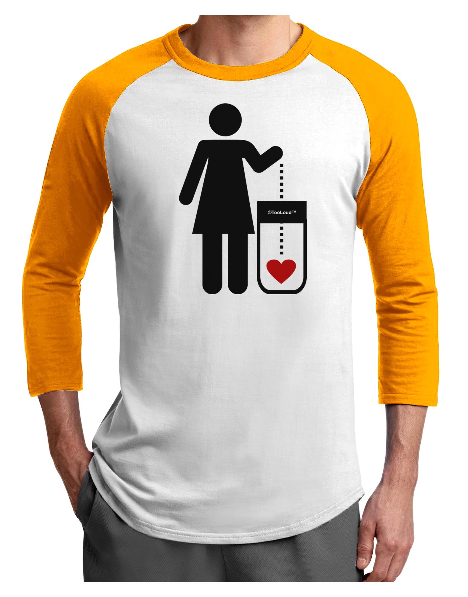 Single and Happy - Single Woman Adult Raglan Shirt by TooLoud-TooLoud-White-Gold-X-Small-Davson Sales