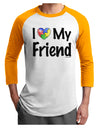 I Heart My Friend - Autism Awareness Adult Raglan Shirt by TooLoud-TooLoud-White-Gold-X-Small-Davson Sales