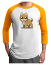 Kawaii Standing Puppy Adult Raglan Shirt