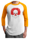 Extra Scary Clown Watercolor Adult Raglan Shirt-TooLoud-White-Gold-X-Small-Davson Sales