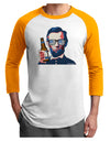 Abraham Drinkoln Adult Raglan Shirt-Raglan Shirt-TooLoud-White-Gold-X-Small-Davson Sales