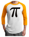 Pi Symbol Glitter - Black Adult Raglan Shirt by TooLoud-TooLoud-White-Gold-X-Small-Davson Sales