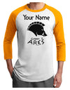 Personalized Cabin 5 Ares Adult Raglan Shirt by-Raglan Shirt-TooLoud-White-Gold-X-Small-Davson Sales