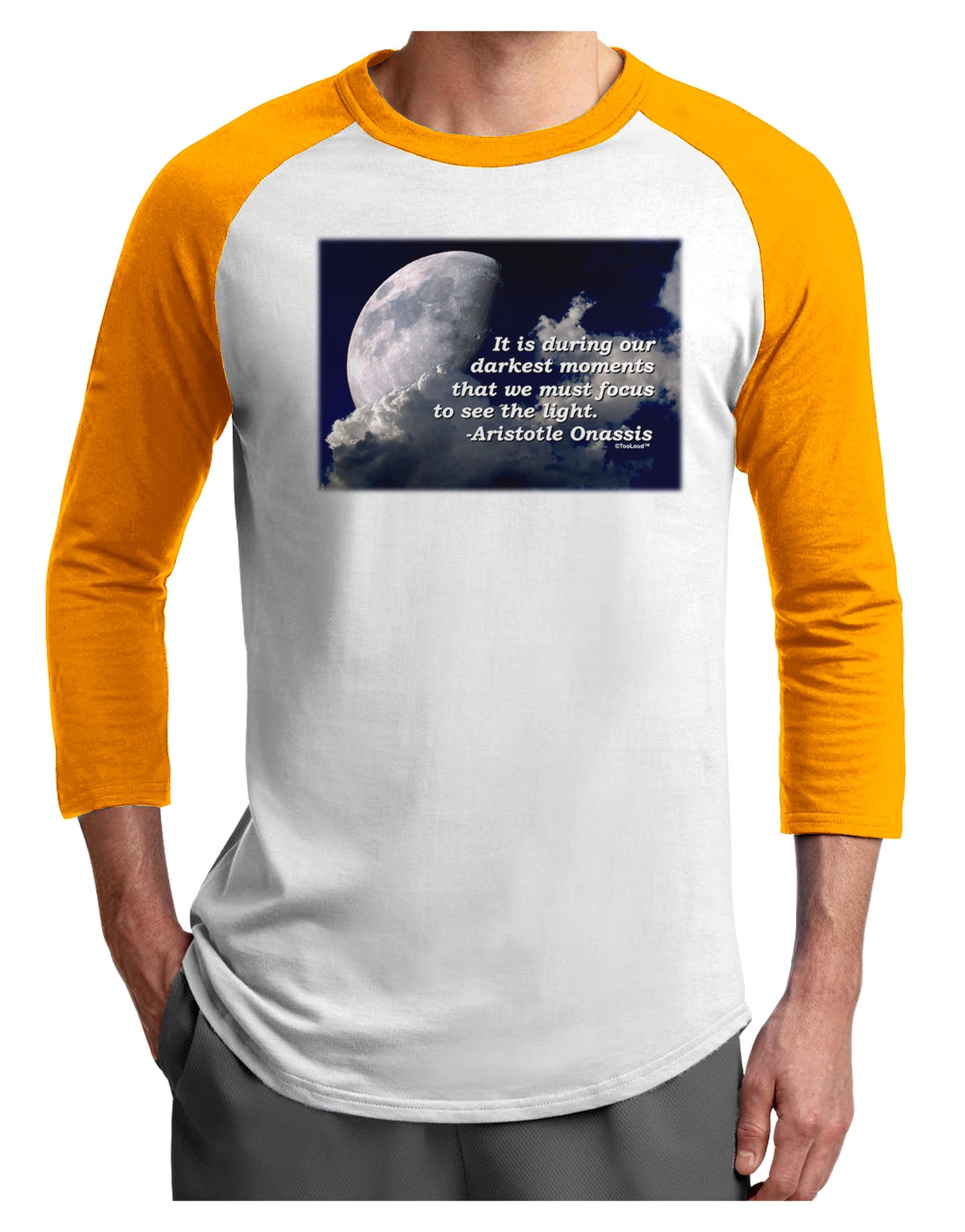 Our Darkest Moments Adult Raglan Shirt-Raglan Shirt-TooLoud-White-Gold-X-Small-Davson Sales