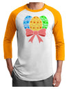 Easter Eggs With Bow Adult Raglan Shirt by TooLoud-TooLoud-White-Gold-X-Small-Davson Sales