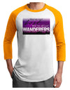 TooLoud We're All Just Wanderers Adult Raglan Shirt-Raglan Shirt-TooLoud-White-Gold-X-Small-Davson Sales