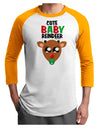 Cute Baby Reindeer Matching Deer Adult Raglan Shirt-Raglan Shirt-TooLoud-White-Gold-X-Small-Davson Sales