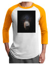 Scary Black Bear Adult Raglan Shirt-Raglan Shirt-TooLoud-White-Gold-X-Small-Davson Sales