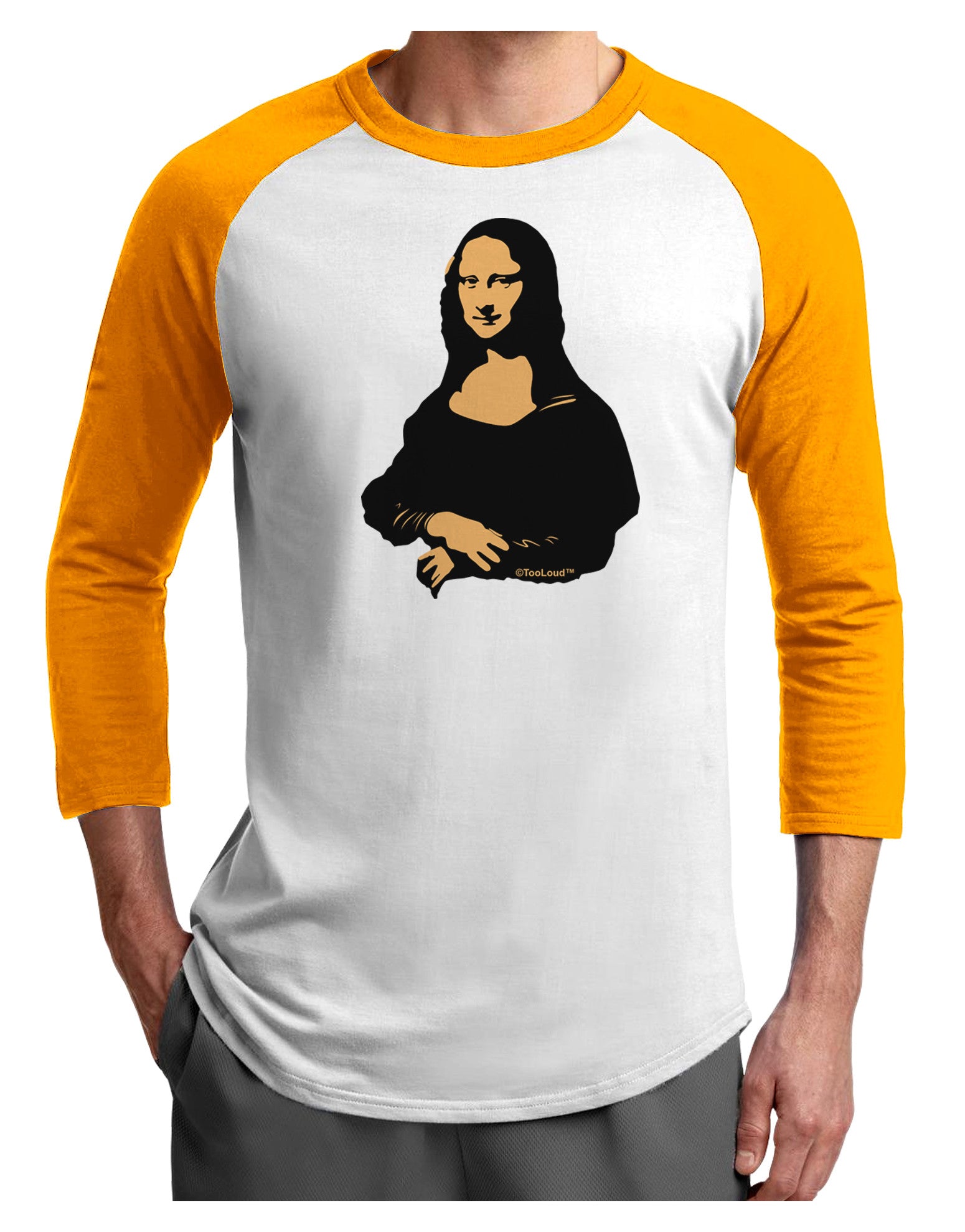 Mona Cutout Adult Raglan Shirt-Raglan Shirt-TooLoud-White-Gold-X-Small-Davson Sales