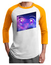 Cute Cosmic Eyes Adult Raglan Shirt-TooLoud-White-Gold-X-Small-Davson Sales