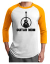 Guitar Mom - Mother's Day Design Adult Raglan Shirt-TooLoud-White-Gold-X-Small-Davson Sales