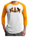 Fire Masquerade Mask Adult Raglan Shirt by TooLoud-TooLoud-White-Gold-X-Small-Davson Sales