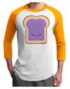 Cute Matching Design - PB and J - Jelly Adult Raglan Shirt by TooLoud-TooLoud-White-Gold-X-Small-Davson Sales