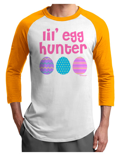 Lil' Egg Hunter - Easter - Pink Adult Raglan Shirt by TooLoud-TooLoud-White-Gold-X-Small-Davson Sales