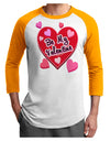 Be My Valentine Romantic Hearts Adult Raglan Shirt-Raglan Shirt-TooLoud-White-Gold-X-Small-Davson Sales