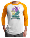 Unicorn Attitude Adult Raglan Shirt-Mens-Tshirts-TooLoud-White-Gold-X-Small-Davson Sales