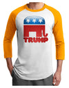 Trump Bubble Symbol Adult Raglan Shirt-TooLoud-White-Gold-X-Small-Davson Sales