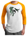 Jurassic Dinosaur Metallic - Silver Adult Raglan Shirt by TooLoud-TooLoud-White-Gold-X-Small-Davson Sales