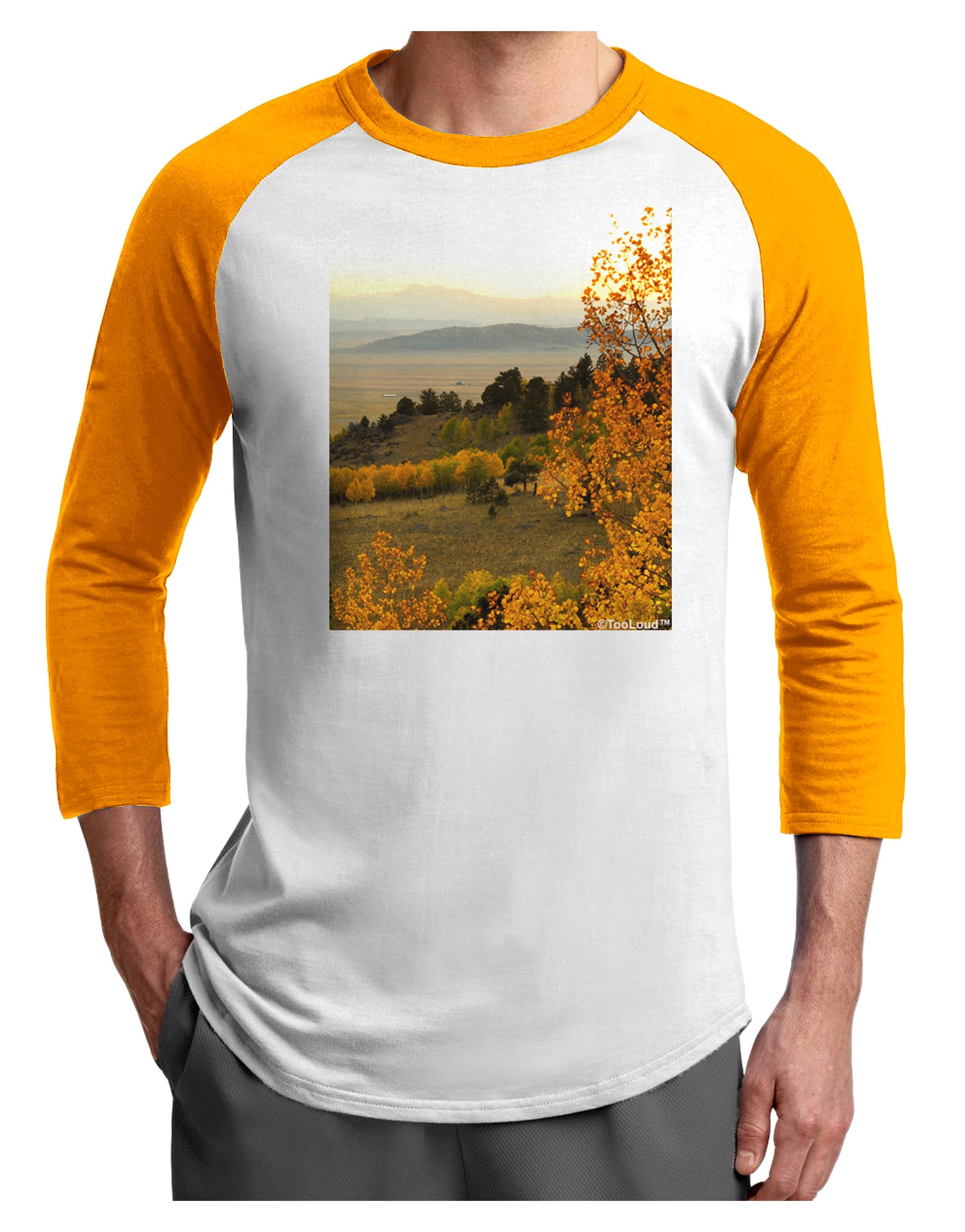 Nature Photography - Gentle Sunrise Adult Raglan Shirt by-Raglan Shirt-TooLoud-White-Gold-X-Small-Davson Sales