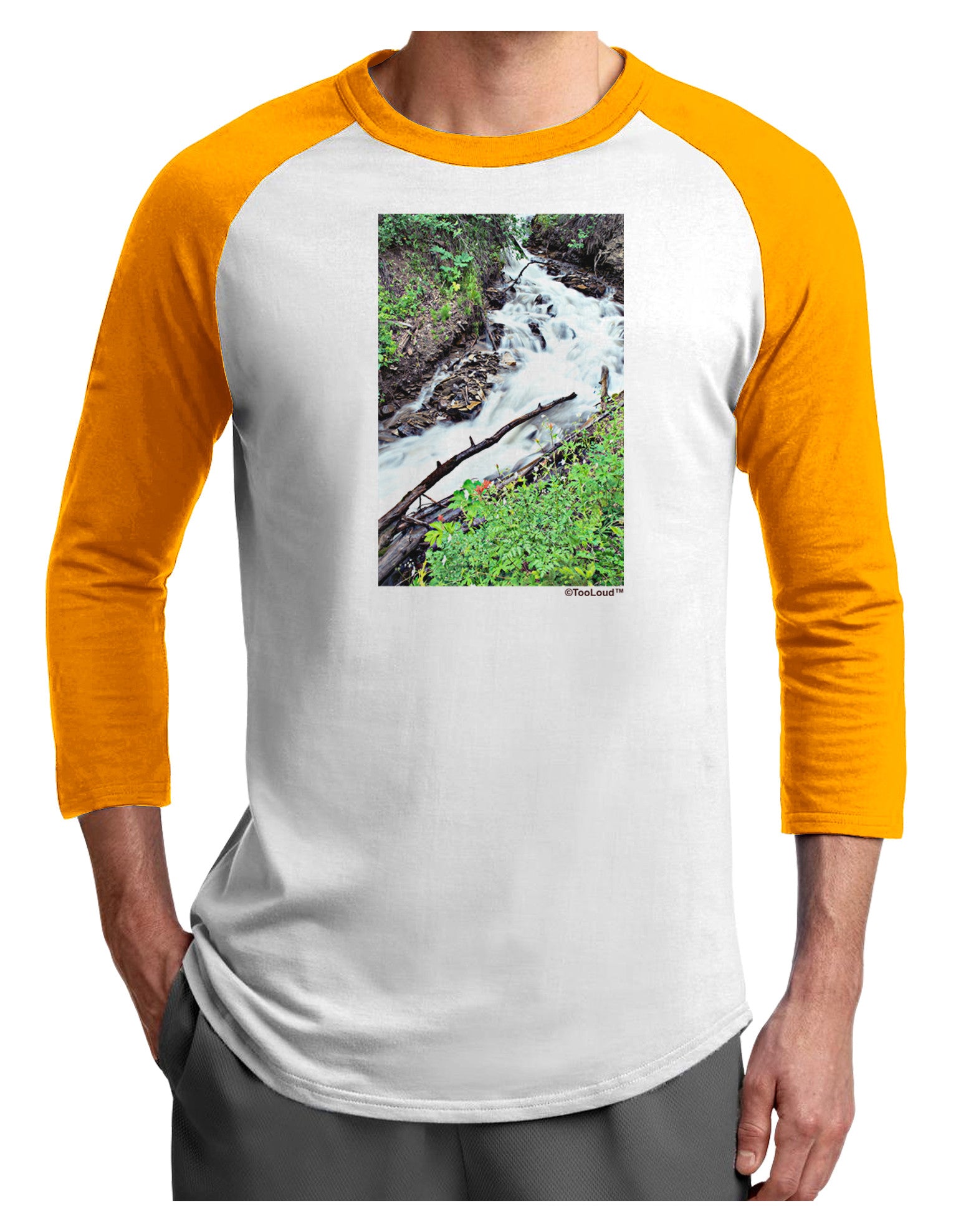 Colorado White River Adult Raglan Shirt-Raglan Shirt-TooLoud-White-Gold-X-Small-Davson Sales