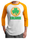 Shamrock Button - Irish Adult Raglan Shirt by TooLoud-TooLoud-White-Gold-X-Small-Davson Sales