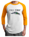 Graphic Feather Design - Free Spirit Adult Raglan Shirt by TooLoud-TooLoud-White-Gold-X-Small-Davson Sales