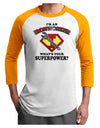 Ironworker - Superpower Adult Raglan Shirt-TooLoud-White-Gold-X-Small-Davson Sales