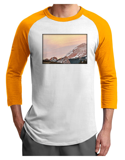 CO Sunset Cliffs Adult Raglan Shirt-Raglan Shirt-TooLoud-White-Gold-X-Small-Davson Sales