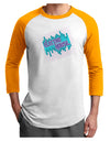 Electro House Equalizer Adult Raglan Shirt-Raglan Shirt-TooLoud-White-Gold-X-Small-Davson Sales