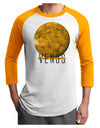 Planet Venus Text Adult Raglan Shirt-Raglan Shirt-TooLoud-White-Gold-X-Small-Davson Sales