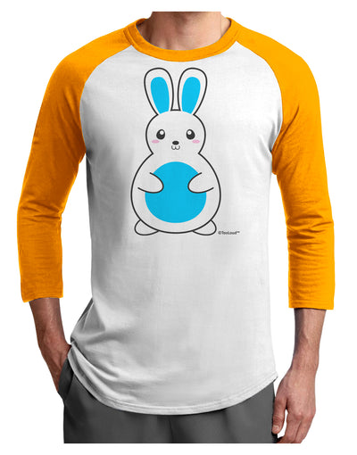 Cute Easter Bunny - Blue Adult Raglan Shirt by TooLoud-TooLoud-White-Gold-X-Small-Davson Sales