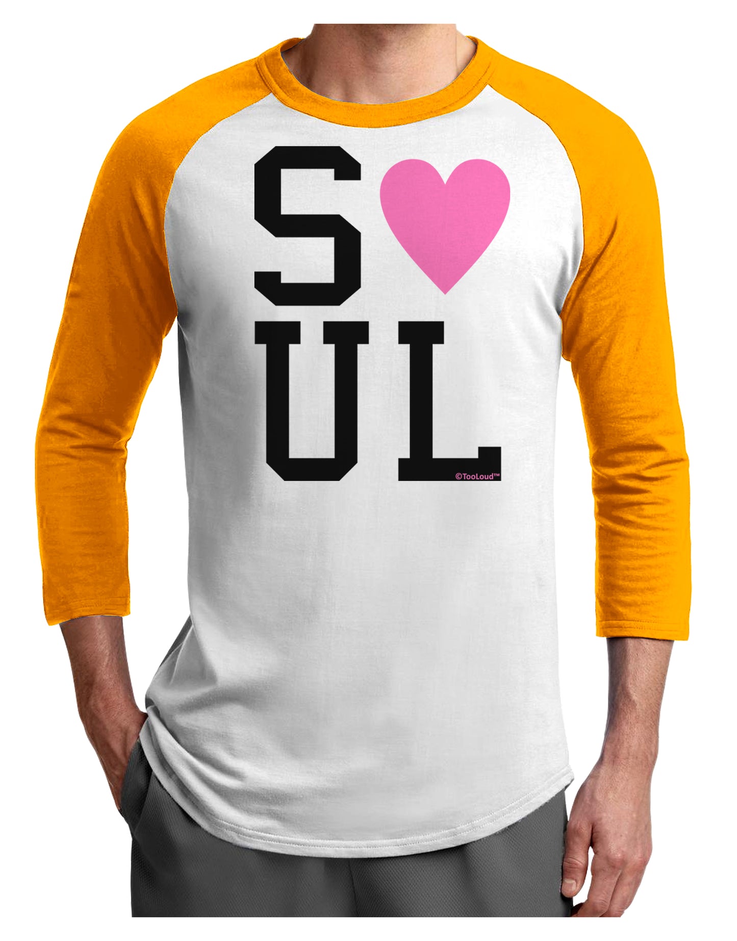 Matching Soulmate Design - Soul - Pink Adult Raglan Shirt by TooLoud-TooLoud-White-Gold-X-Small-Davson Sales