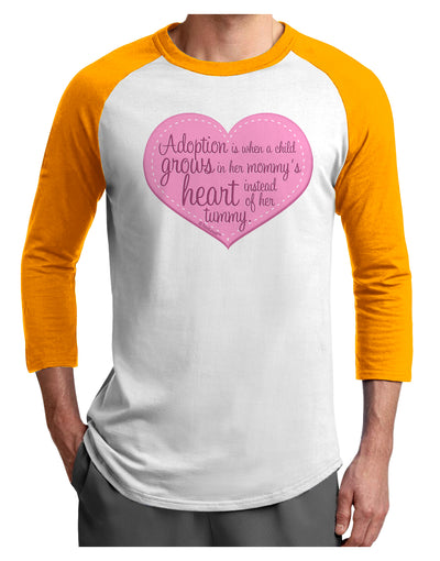 Adoption is When - Mom and Daughter Quote Adult Raglan Shirt by TooLoud-TooLoud-White-Gold-X-Small-Davson Sales