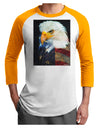 Patriotic Bald Eagle - American Flag Adult Raglan Shirt by TooLoud-TooLoud-White-Gold-X-Small-Davson Sales