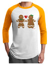 Gingerbread Man and Gingerbread Woman Couple Adult Raglan Shirt by TooLoud-TooLoud-White-Gold-X-Small-Davson Sales