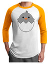 Cute Hatching Chick - Gray Adult Raglan Shirt by TooLoud-TooLoud-White-Gold-X-Small-Davson Sales