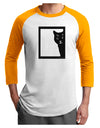 Cat Peeking Adult Raglan Shirt by TooLoud-TooLoud-White-Gold-X-Small-Davson Sales